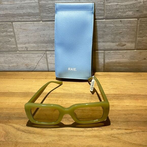 Anthropologie L Space Raie Eyewear Aries Sunglasses Green NWT - Picture 3 of 9